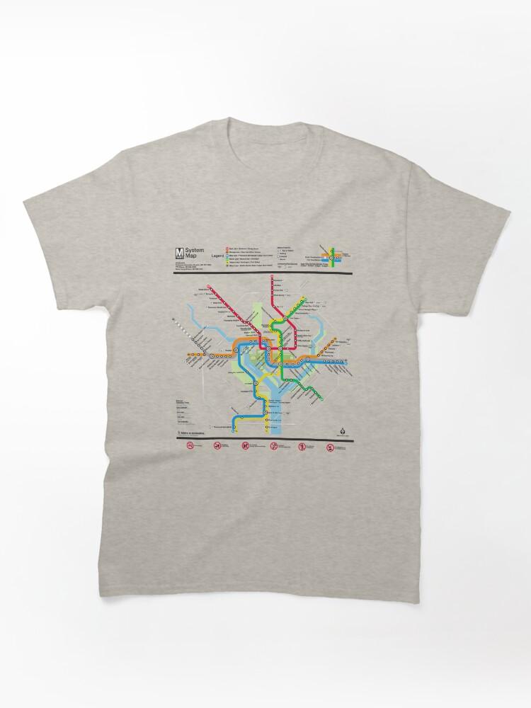 Metro Washington DC Metro Map Silver Line Classic T-Shirt