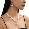 New Beach Bohemian Starfish Pendant Earrings Ocean Versatile Personality Necklace Women's Jewelry Set