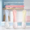 Floral Pattern Household Latex Waterproof Cleaning Gloves Kitchen Dishwashing Laundry Wear Resistant Rubber Housework
