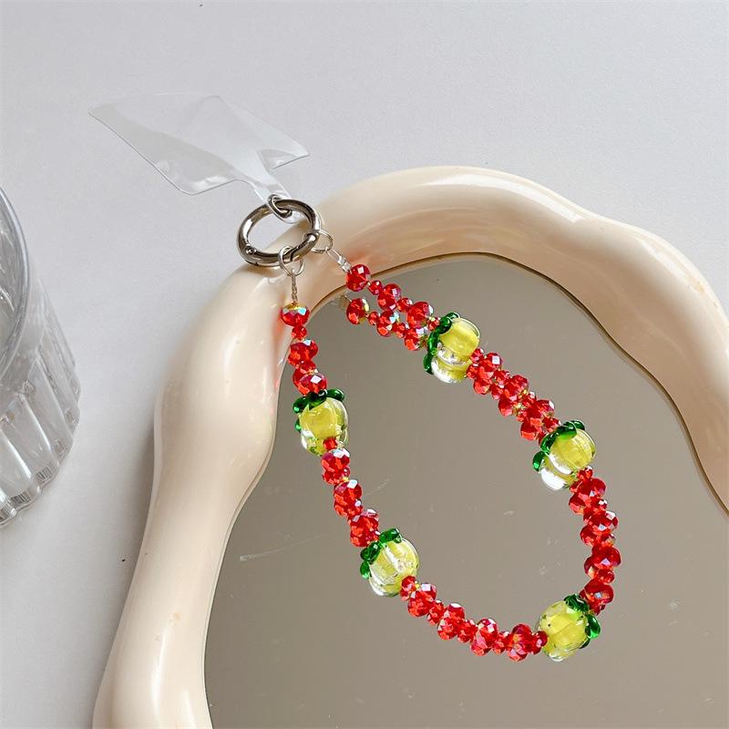 DIY Kristallperlen Persimmon Ruyi Armband: Perlenanhänger für Mobiltelefone und Damenaccessoires