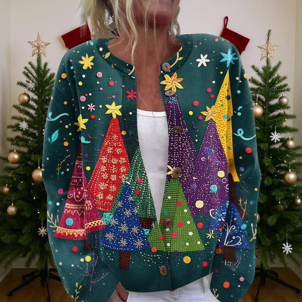 Women'S Christmas Sweater Cute Fun Christmas Sweater Fall And Winter Long Sleeve Knitted Sweater