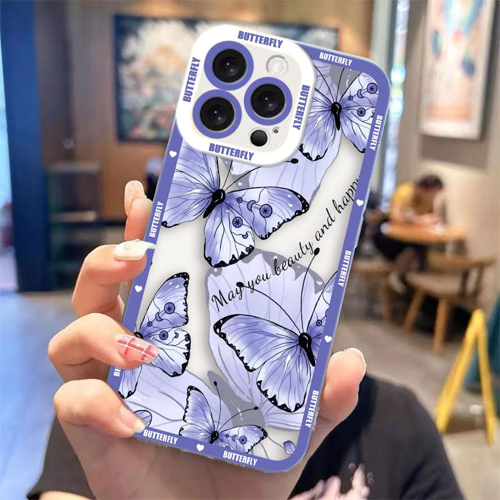 

Butterfly Flowers Clear Phone Case For Realme 15 5 6 7 7I 8 8I 9 9I 10 11 12 NOTE 70 C75 C71 C67 C65 C55 C53 C35 C33 C30 Cover REALME C674G