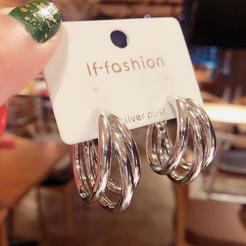 2022 New Women Stainless Steel Unusual Chain Earrings Fashion Drop Earrings 2021 Punk Gothic Chain Earrings For Female Jewelry