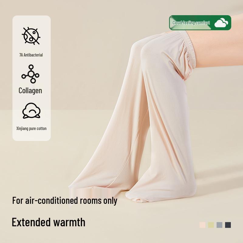 Pure Cotton Sleep Socks - Breathable Mid-Calf Socks for Women, Men, and Children