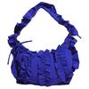 Adidas Originals Ruffle Double Layer Ruffle Design Recycled Nylon Tote Bag Large Women Tote Bag Bright-Blue IA8914