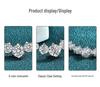 S925 Sterling Silver Moissanite Seven Princess Smile Necklace - Women's Fashion Versatile Pendant, Popular Style Silver Jewelry.