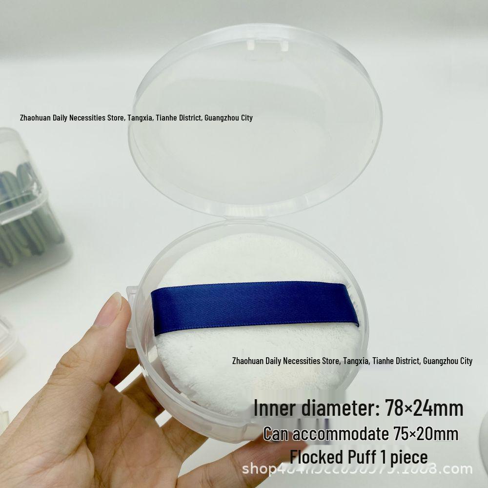 Compact Makeup Powder Puff Storage: Round & Square Plastic Boxes