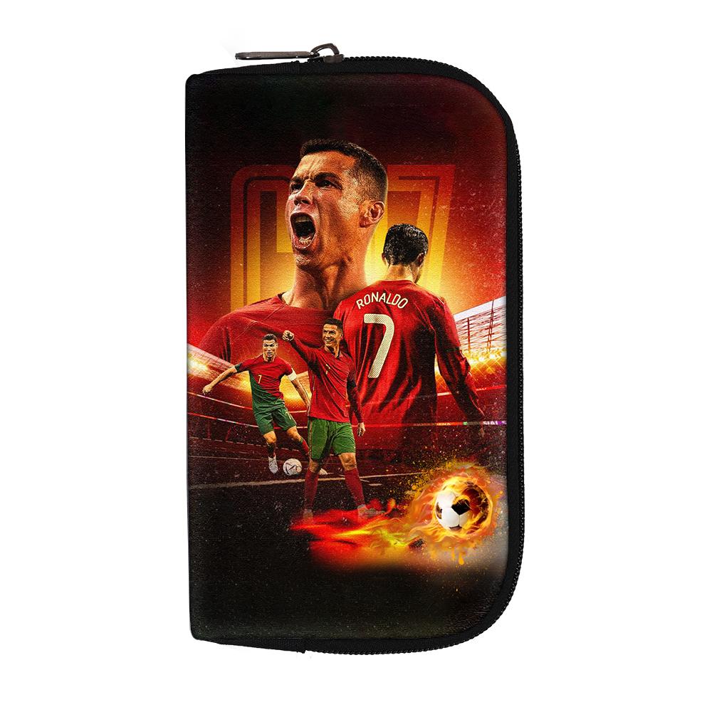 Borsa a mano da donna e uomo Borsa per cuffie Portafogli Ronaldo Portamonete Portamonete Portafogli per soldi Carta di credito Borsa per soldi Borsa portaoggetti Stella del Calcio