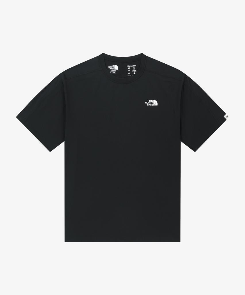Noseupeiseu Nt7Ur15K Hybrid Waffle Short Sleeve Round Neck T-Shirt Black