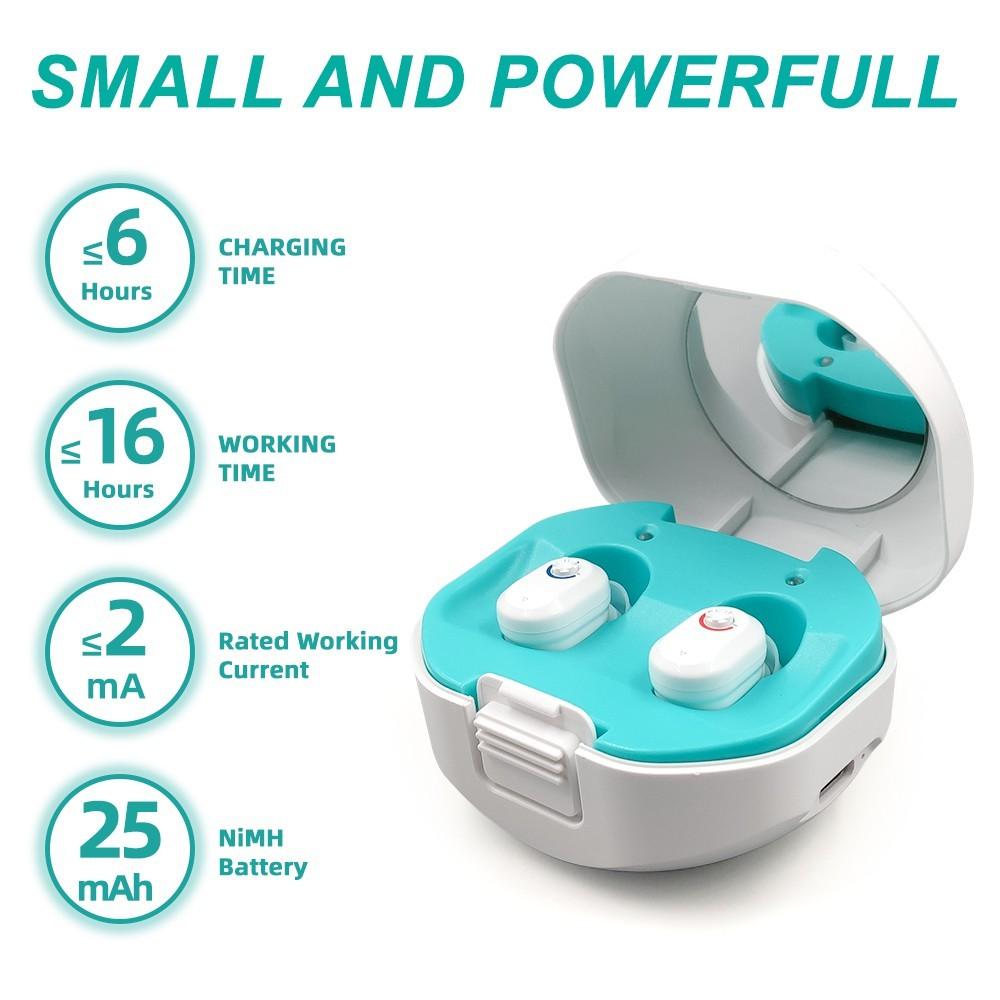 Portable USB Rechargeable Digital Hearing Aid 1/2pcs Audiphone Hearing Device Intelligent Noise Reduction Sound Amplifier