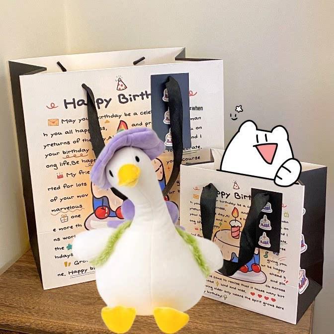 Adorable Yellow Duck Plush Toy - Soft Goose Pillow for Hugs and Birthday Gifts