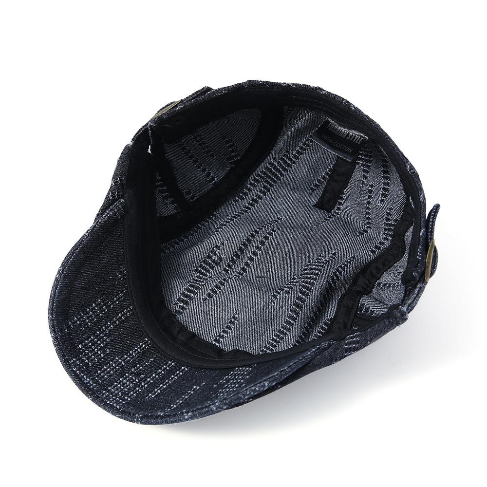 Denim Vintage Beret Men Women Spring Summer Cap British Forward Hat Sun Hat