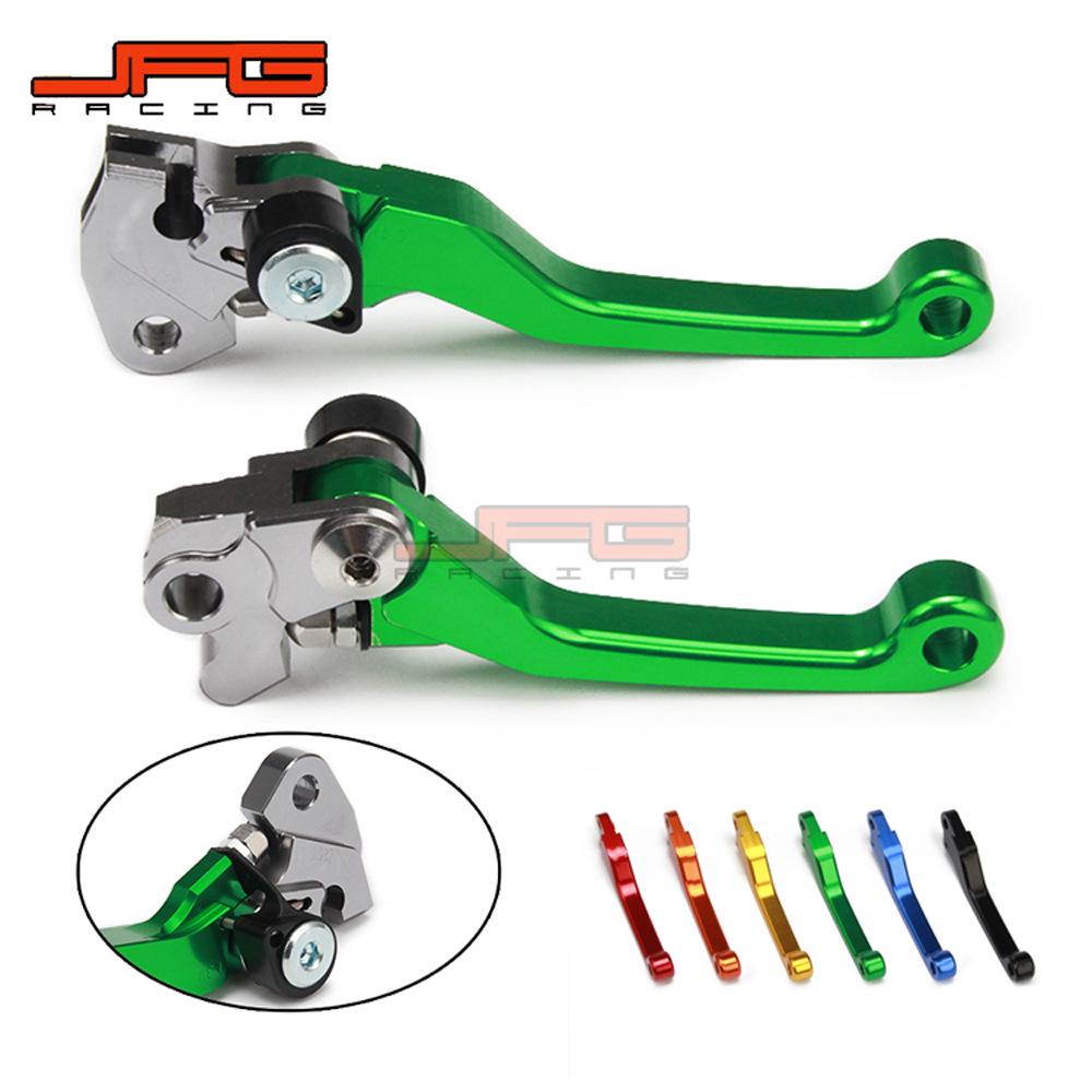 

Suits KX65/85/125/250, KXF250 Off-Road Motorcycles: Aluminum Alloy Bullhorn Brake & Clutch Levers Black Handle