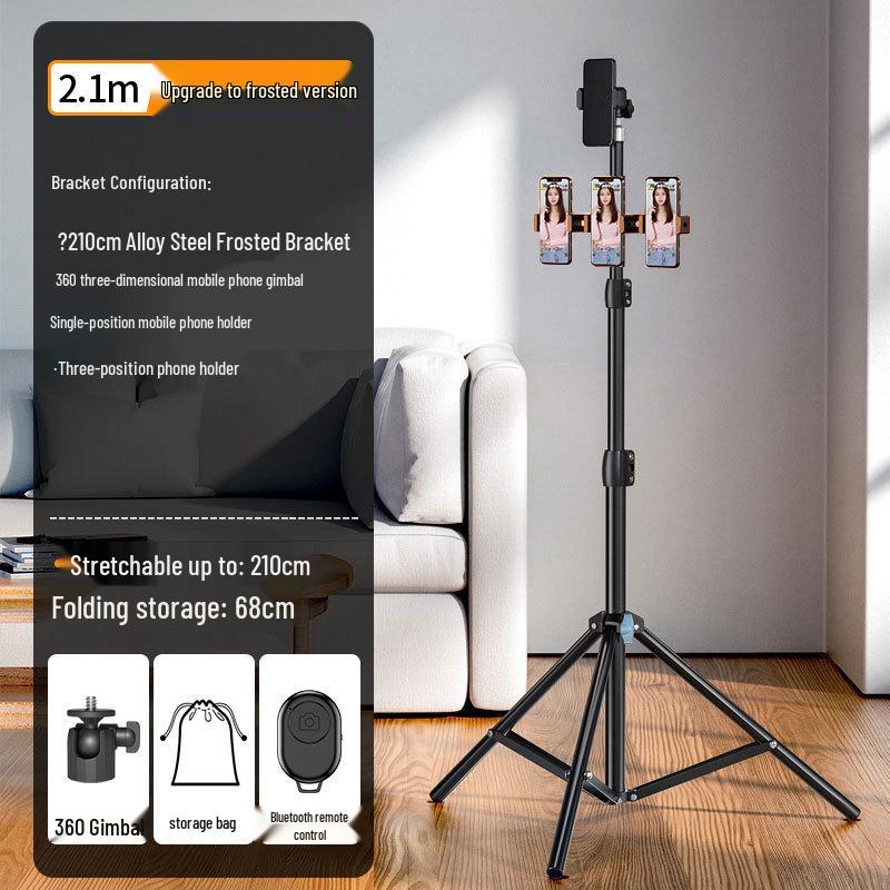 Telescopic Phone Holder Tripod for Live Streaming & Photography