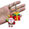 Cartoon Weihnachts Silikon Schlüsselanhänger Nikolaus Rentier Schneemann Formen Langlebige Taschendekoration für Weihnachtsgeschenke Tägliche Nutzung
