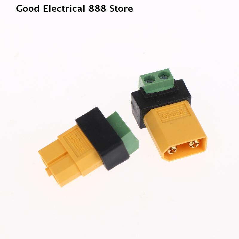 XT60 Male Female To 2Pin Terminal Adapter Solderless Charging Connector For UAV Balance Charger Solar Panel Model Devices RC Car