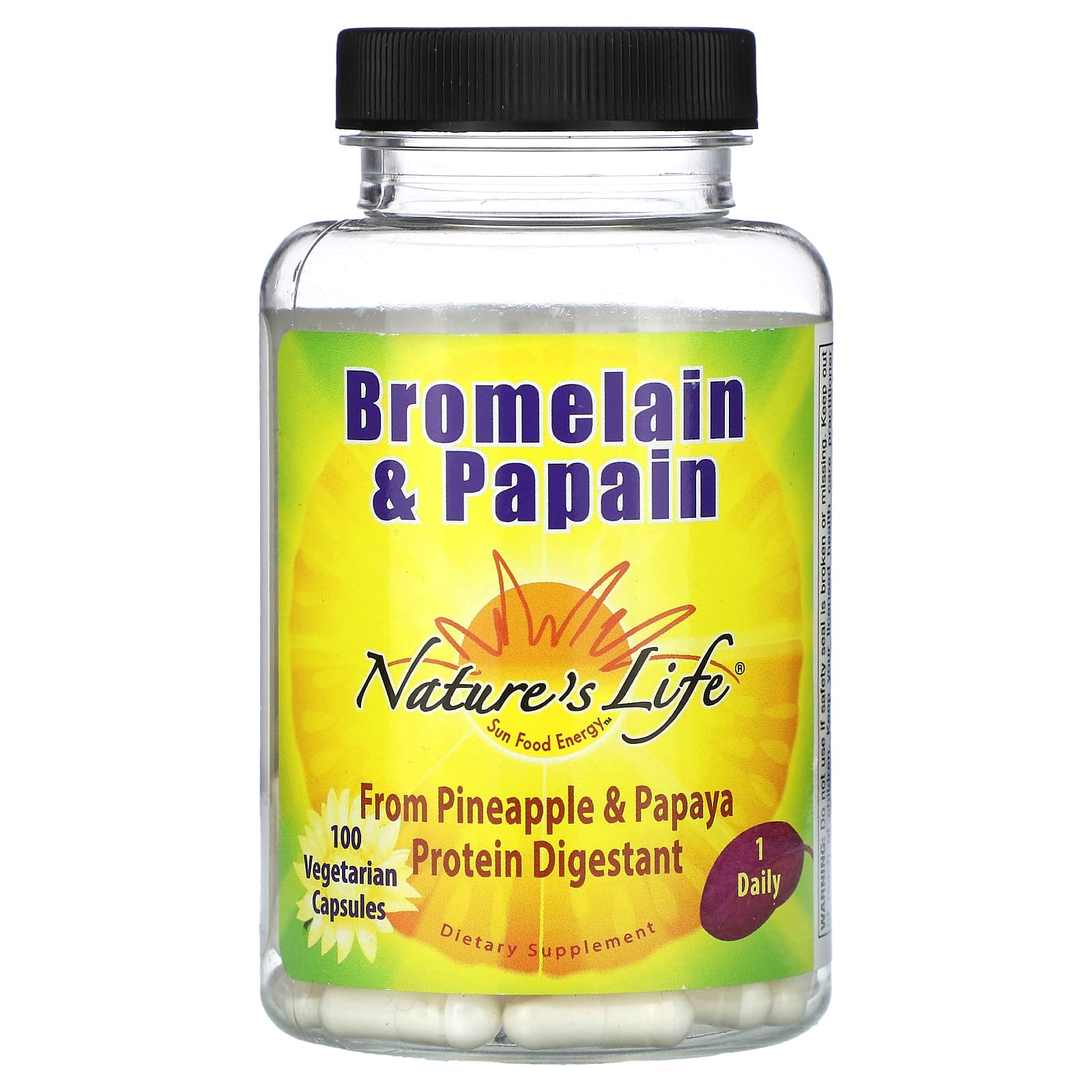 

Nature S Life, Bromelain & Papain, 100 Veggie Caps