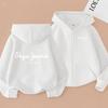Cardigan Felpa con Cappuccio e Zip per Bambini Felpa Stile Ragazzi Ragazze 3-12 Anni Marca Top Sportivo Moda Casual Affascinante Ampio Cappotto Vestiti