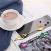 Stainless Steel Spoon Coffee Spoon Shape Music Theme Tea Mixing Spoon Small Ice Cream Dessert Spoon