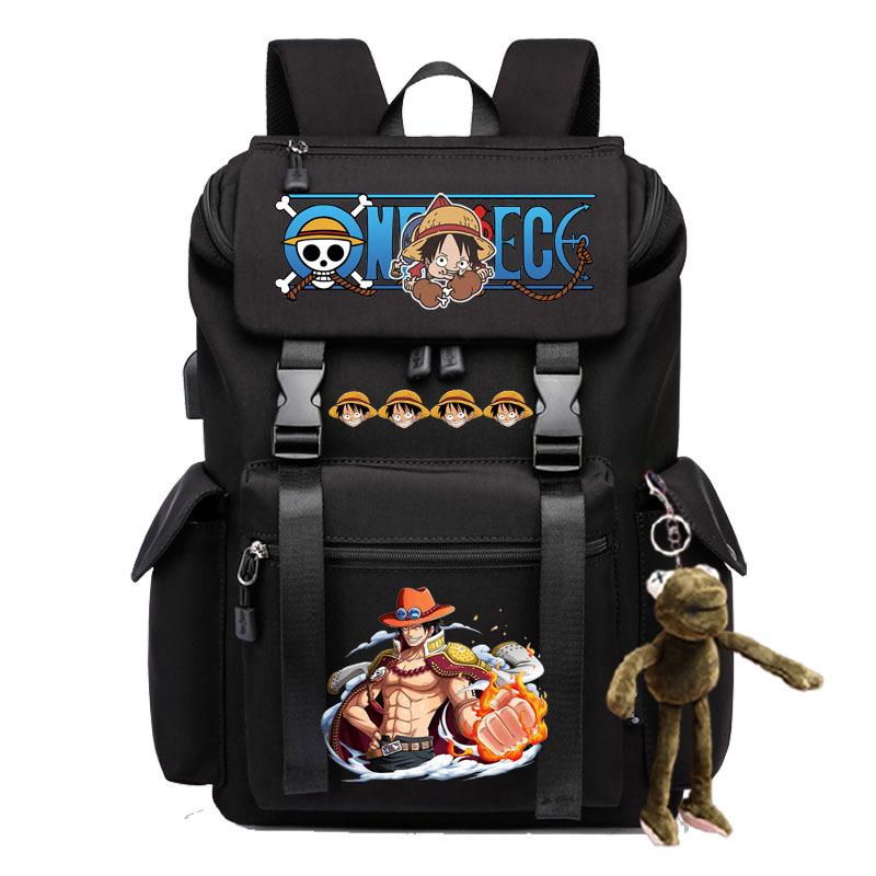2024 Cross-border New Popular ONE PIECE Cartoon Pattern Backpack College Student Large-capacity Laptop