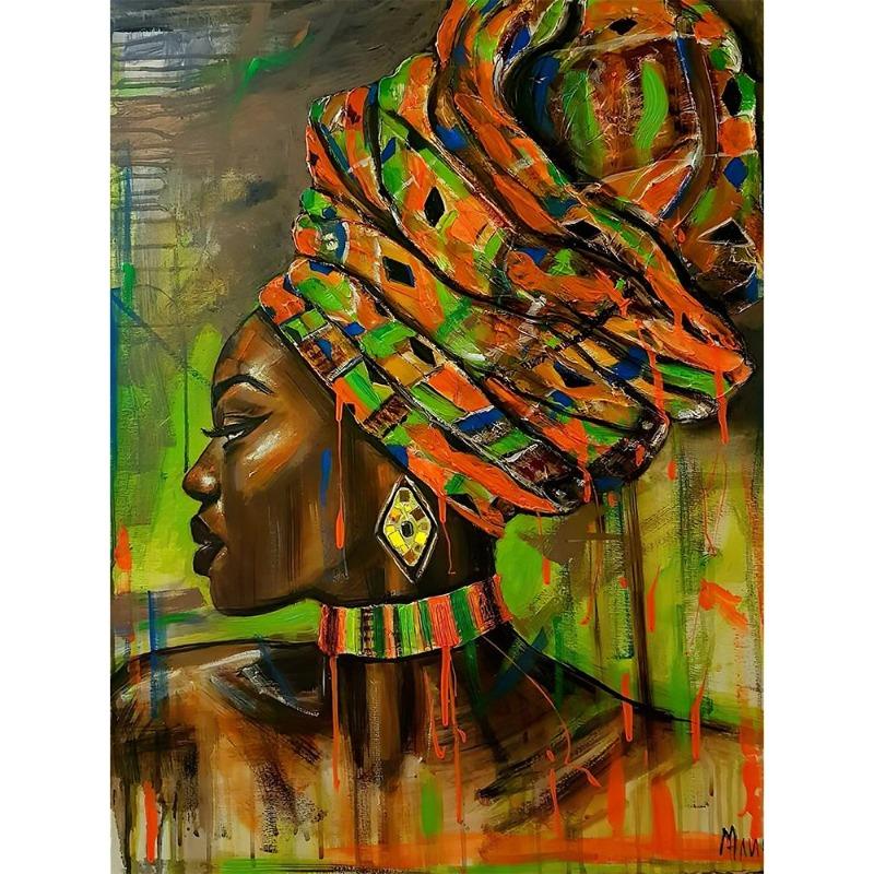 Graffiti Art African Black Woman Posters and Prints Abstract African Girl Canvas Paintings On the Wall Art Pictures Wall Decor