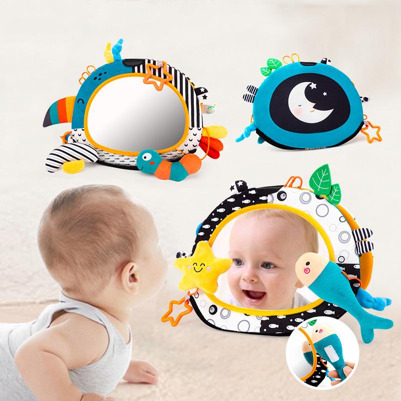 Baby Haha Interactive Mirror Adjustable And Foldable for Visual Development And Hand Grip Skills Training