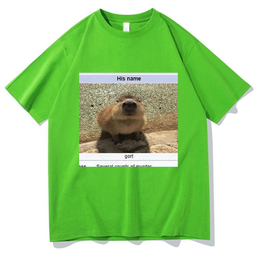 

Cort Premium Capybaras Graphic Print Tshirt Funny Top Unisex Women Fashion Harajuku Oversized Tshirt Short Sleeve Unisexs Streetwear 4XL