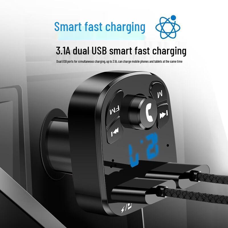 Car Bluetooth FM Transmitter & MP3 Player with QC3.0 Charger