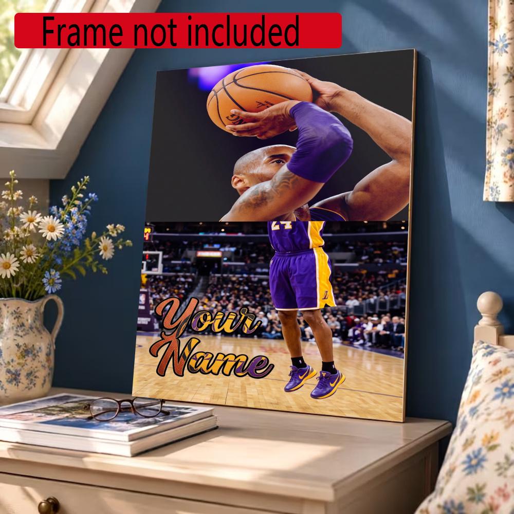 Kobe Personalized Name Round Diamond Painting Kit Diamond Embroidery Painting Rhinestones Mosaic Frameless Handwork Decoration Arts