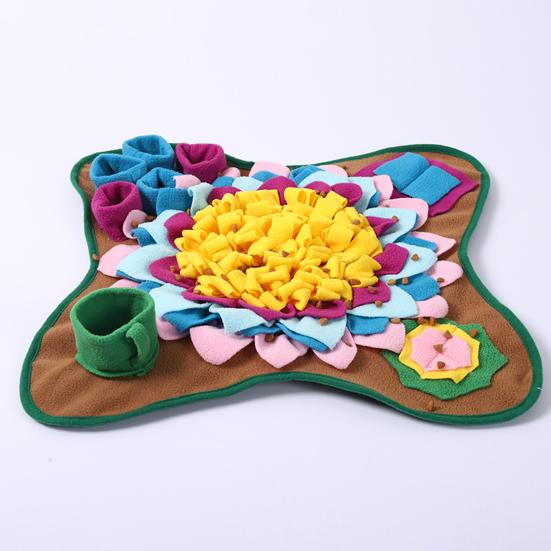 Yousheng Dog Snuffle Mat Anti Slip Relieve Pressure Vibrant Color Nosework Feeding Slow Feeder Dog Puzzle Toys for Indoor