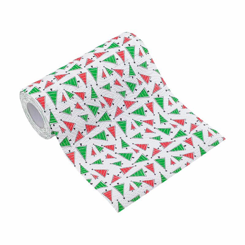 40Pcs/Roll Grease-proof Paper Food Paper Fried Food Paper Dish Towel Christmas Pattern Disposable Snacks Paper Kitchen Supplies
