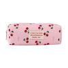 Red Cherry Cute Portable Student Pencil Case Stationery Bag High-value Large-capacity Zipper Storage Bag