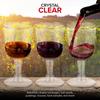 Clear Plastic Wine Glass Recyclable - Shatterproof Wine Goblet - Disposable & Reusable Cups for Champagne, Dessert