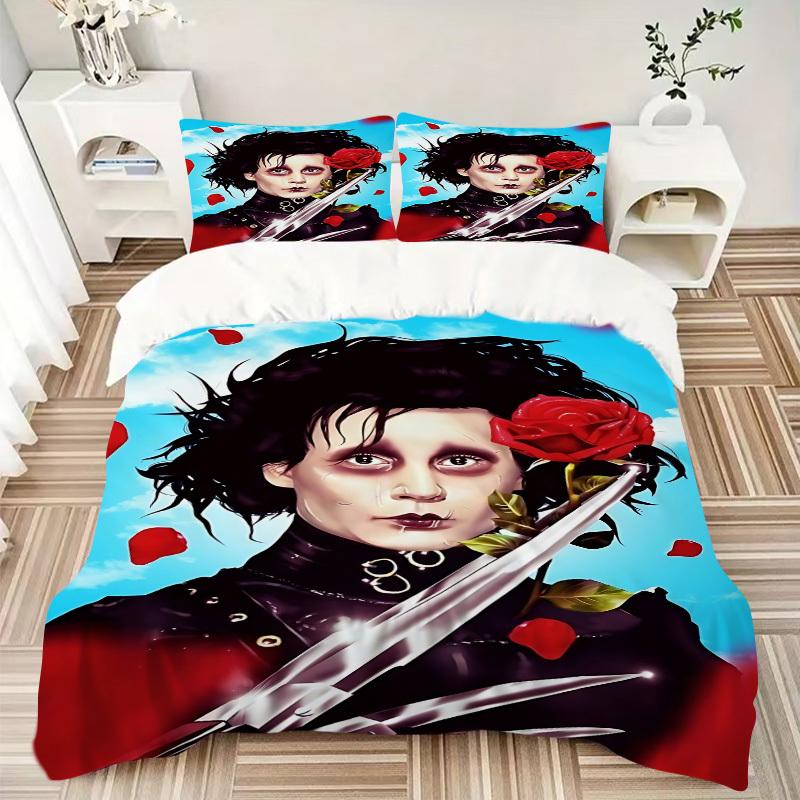 3pcs Edward Scissorhands Duvet Cover Set, 1 Duvet Cover + 2 Pillowcases (No Insert), High-Definition Print, Home & Dorm Set Yy251208088