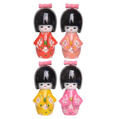 Kimono Japonés Tradicional Muñeca Geisha Figura de Escritorio Coleccionable Escultura Pequeña Estatua Miniatura para Casa de Campo Inauguración de Casa