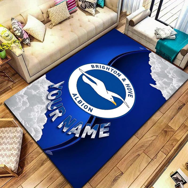 Brighton Hove Albion Custom Name Carpet Rug For Living Room Bedroom Home Sofa Decoration Kids Play Nonslip Floor Mat