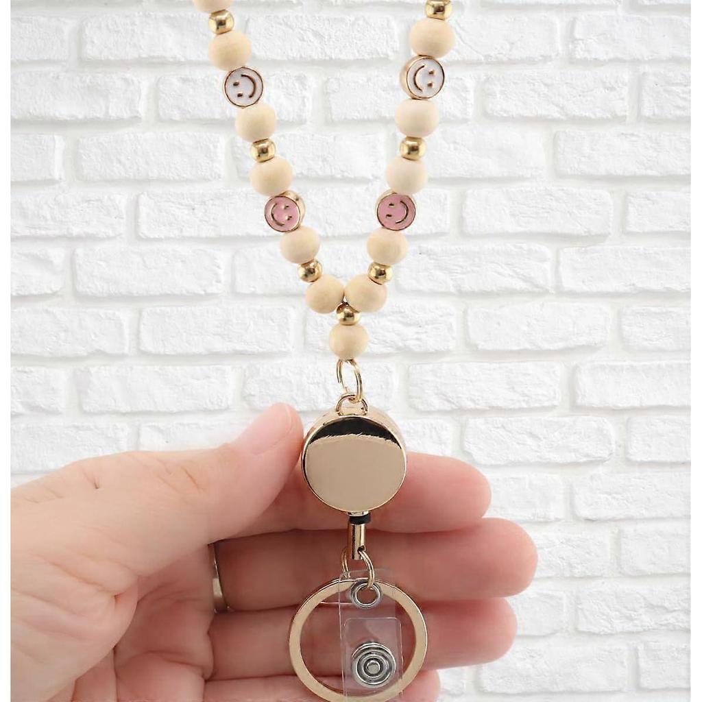 Stilvolles Lächeln Lehrer-Lanyard für Frauen mit ausziehbarem Ausweishalter und