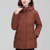 Plus Size 2XL-6XL Middle Age Woman Coats Winter Parkas Hooded Embroidery Casual Thick Warm Outerwears Women's Jackets