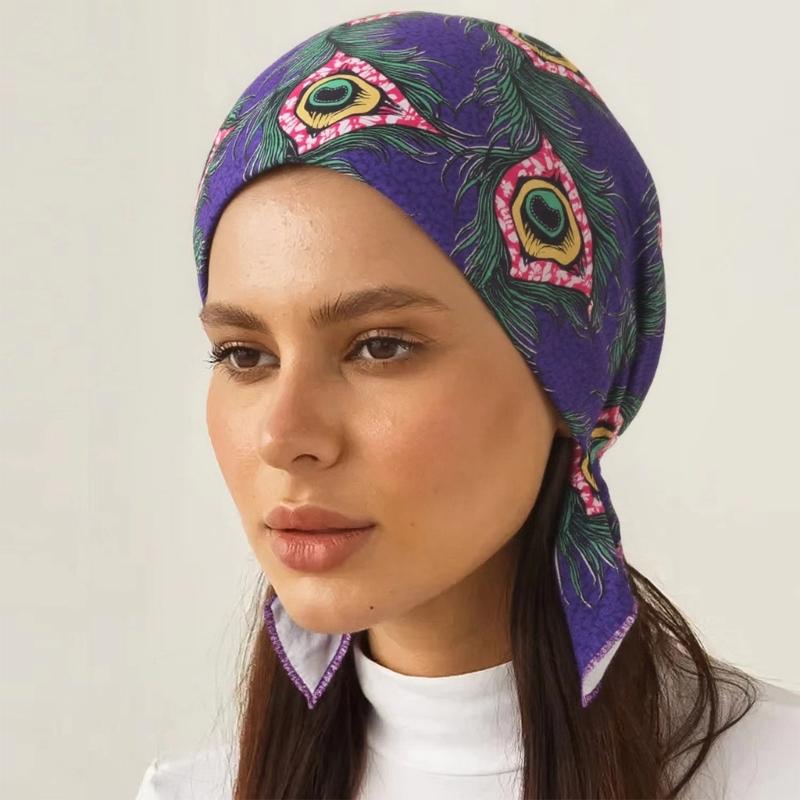 Traditional Turban For Women Hijab For Women Hair Wrap Street Dance Head Wrap For Women Hijab Caps Floral Chemo Beanies
