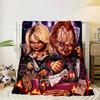 Chucky's Halloween Horror Blanket Flannel Blanket for bed, sofa, Camping, Hiking, Picnic Essentials, gift for family Fan gifts