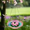 Outdoor Garden Bird Bath Fountain Feeder Hanging Style ABS Water Circulations System Squirrels Friendly Design