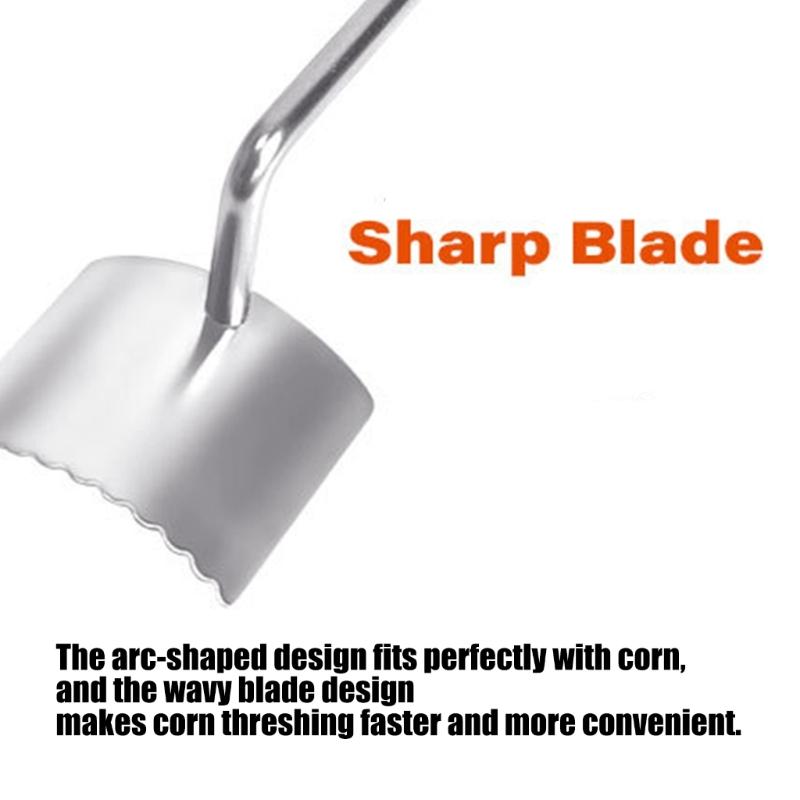 Steel Corn Peeler Sheller with Fork for Fast Corn Stripping Comfort Handle and Easy Cleaning Design Kitchen Gadget