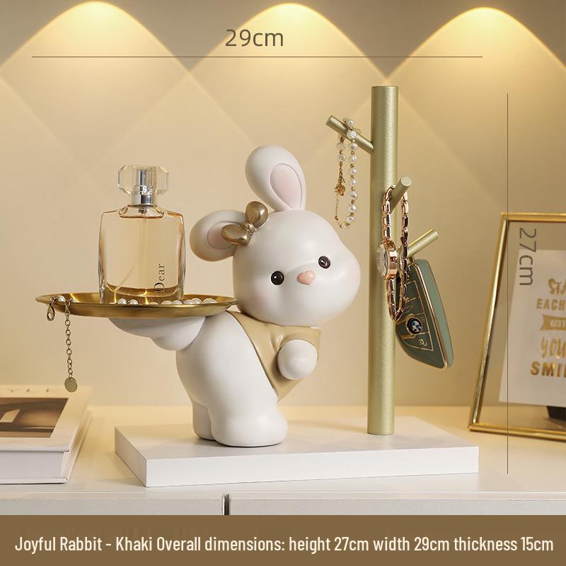 Resin Lucky Cat Key Holder for Children's Room & Entrance