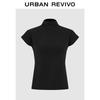 UR2026 Women's Slim Fit Short Sleeve Stand-Up Collar T-shirt