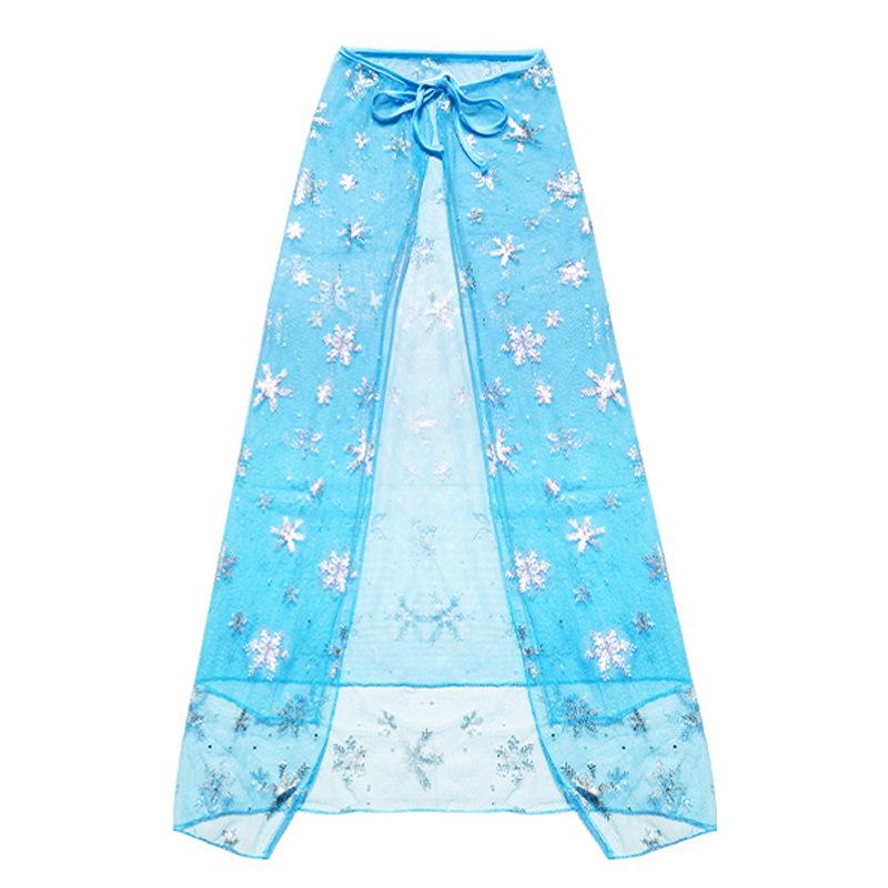 Princess Tulle Cape Fairy Costume for Girls - Frozen Themed for Halloween & Kindergarten Performances