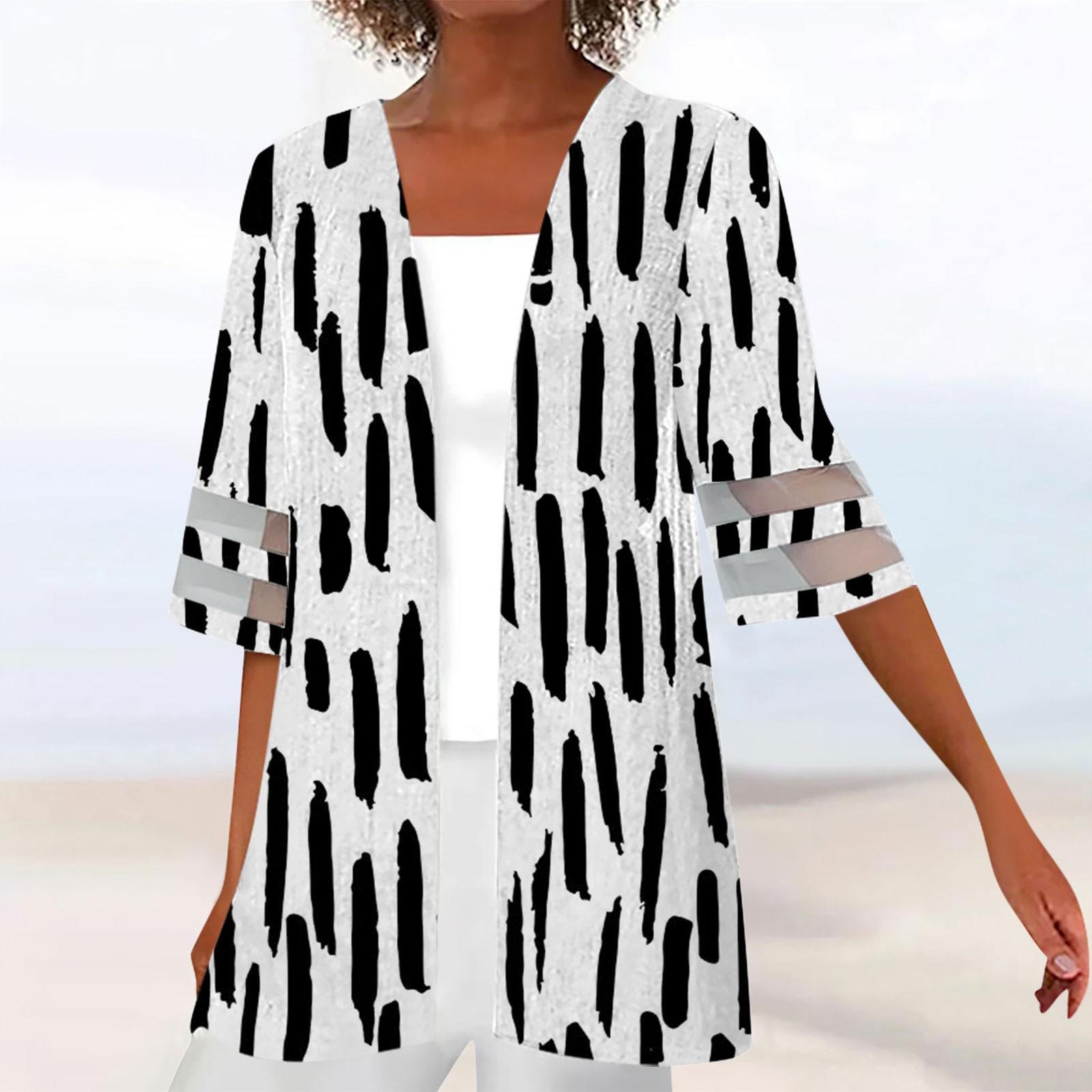 

Жіноча сорочка, блуза, верхній одяг, принт, рукав до половини, повсякденне свято, базові мереживні топи M білий