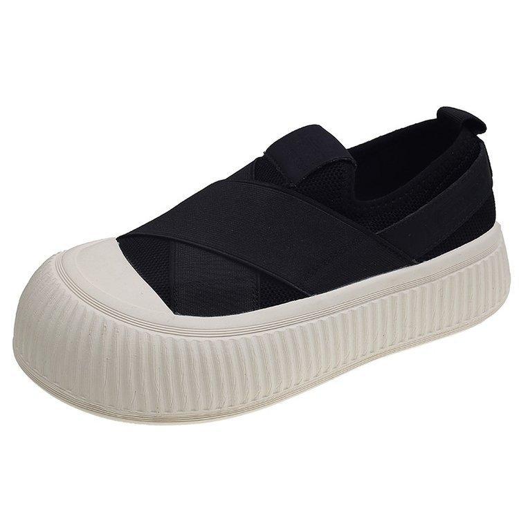 

ins tide Korean version of canvas shoes women s 2025 spring and summer new student running shoes casual shoes board shoes net red shoes 35 чёрный