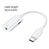 Type C Headphone Jacks Splitter PD60W Power Delivery HiFi Sound Nylons Braids Cable Simultaneous Charging Sound Use