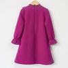 YUBAOBEI Velvet Girls Dress Autumn Girl Warm Fleece Purple Sweatshirt Dress Kids Ruffle Princess Party Frocks