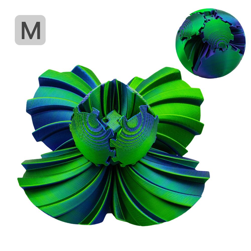 3D Printed Gear Ball Rotating Toy 3D Printed Rotating Gear Ball Desktop Innovative Decorative Model Gift for Kids and Adults